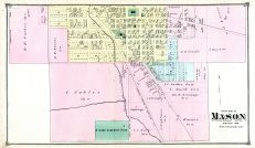 Mason - South, Ingham County 1874 with Lansing